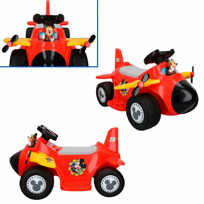 Детска Електрическа Кола Mickey Mouse Батерия Малък Самолет