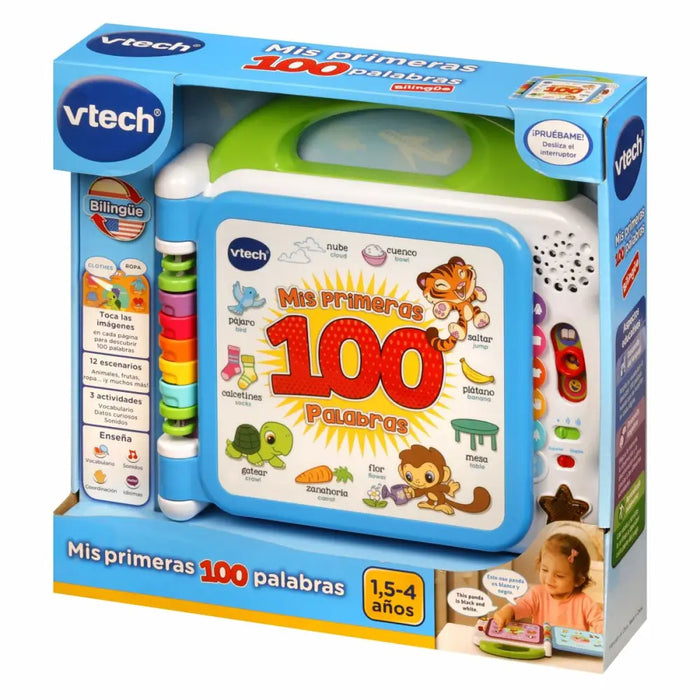 Детска интерактивна книга Vtech Mis primeras 100 palabras