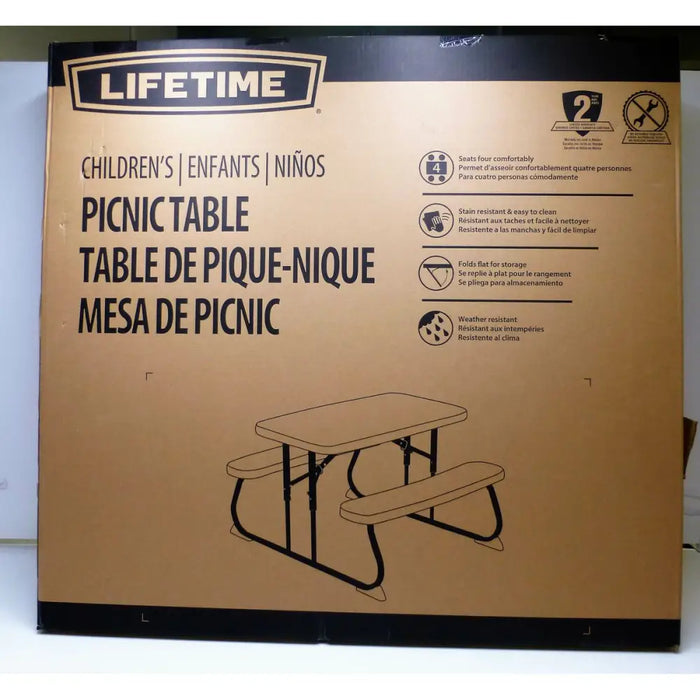 Детска Маса Lifetime Сметана Сгъваем Пикник 82,5 x 53,5 x