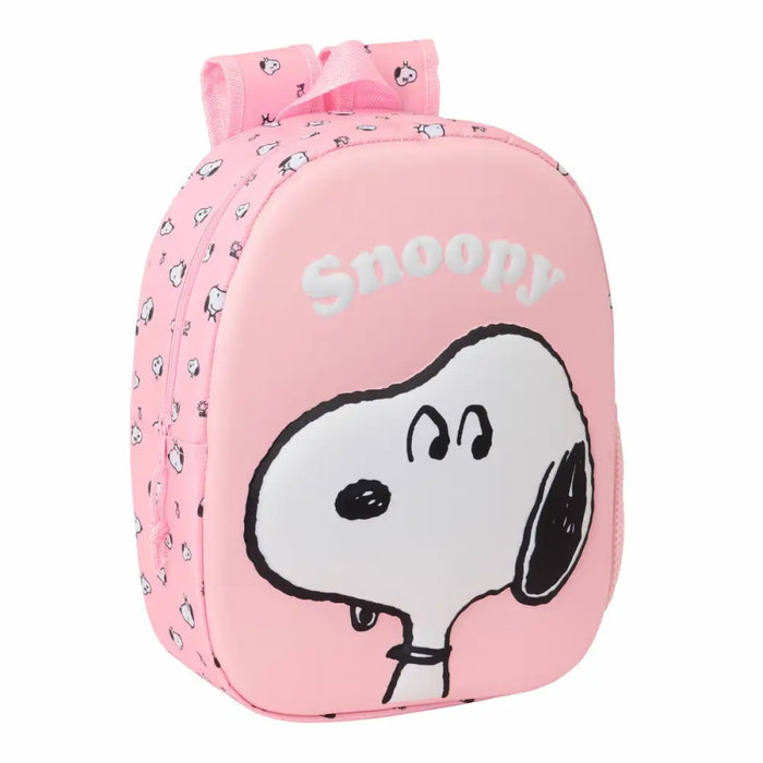 Детска раница Snoopy Розов 27 x 33 x 10 cm 3D