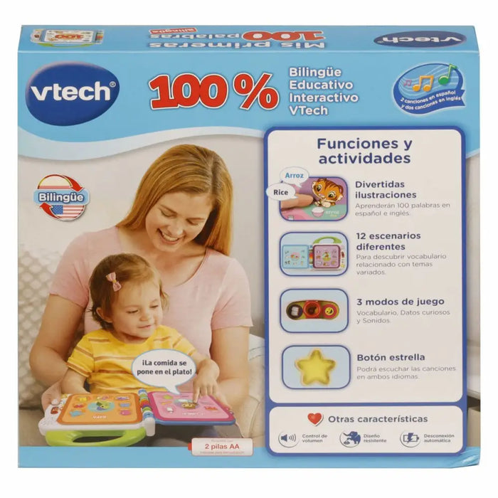 Детска интерактивна книга Vtech Mis primeras 100 palabras