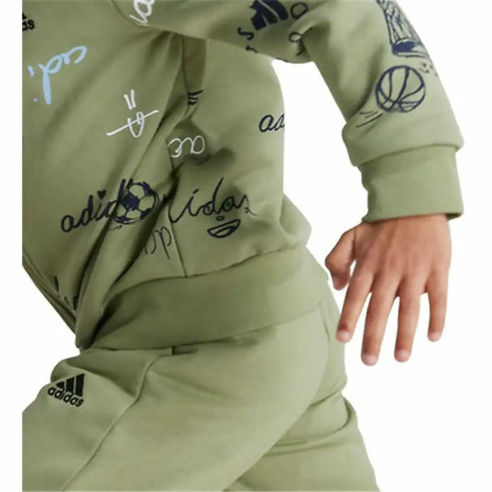Детски Анцуг Adidas Brand Love Little Зелен