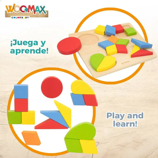 Детски Пъзел от Дърво Woomax Форми + 12 месеца 16 Части (6