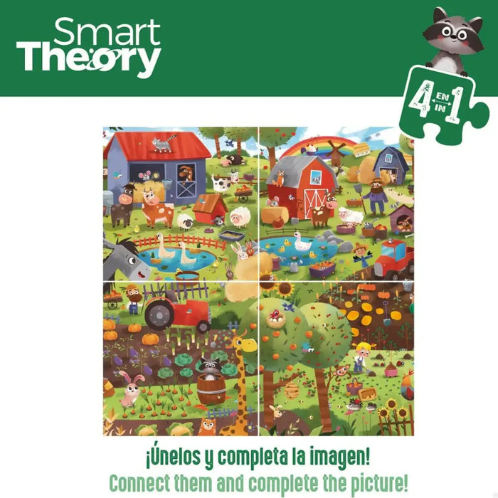 Детски Пъзел Colorbaby 4 в 1 174 Части Ферма 68 x 68 cm (6