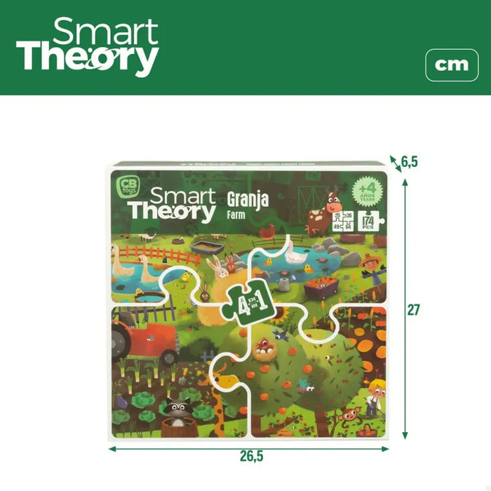 Детски Пъзел Colorbaby 4 в 1 174 Части Ферма 68 x 68 cm (6