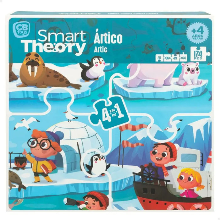 Детски Пъзел Colorbaby Artic 4 в 1 174 Части 136 x 34 cm (6