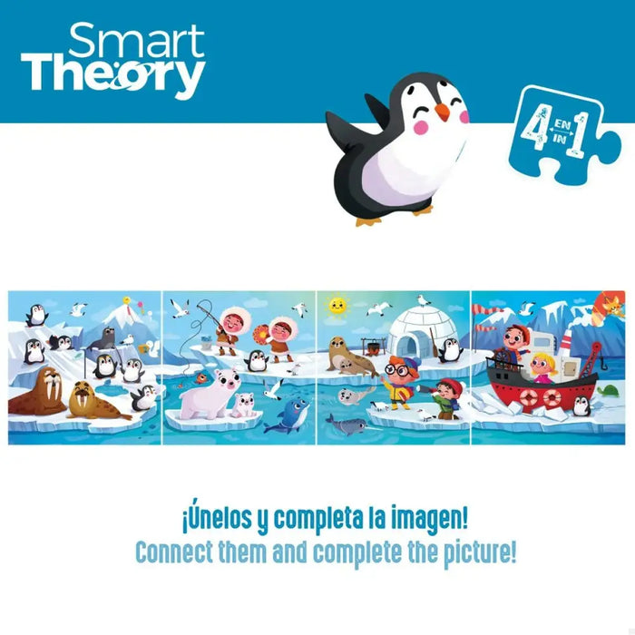 Детски Пъзел Colorbaby Artic 4 в 1 174 Части 136 x 34 cm (6