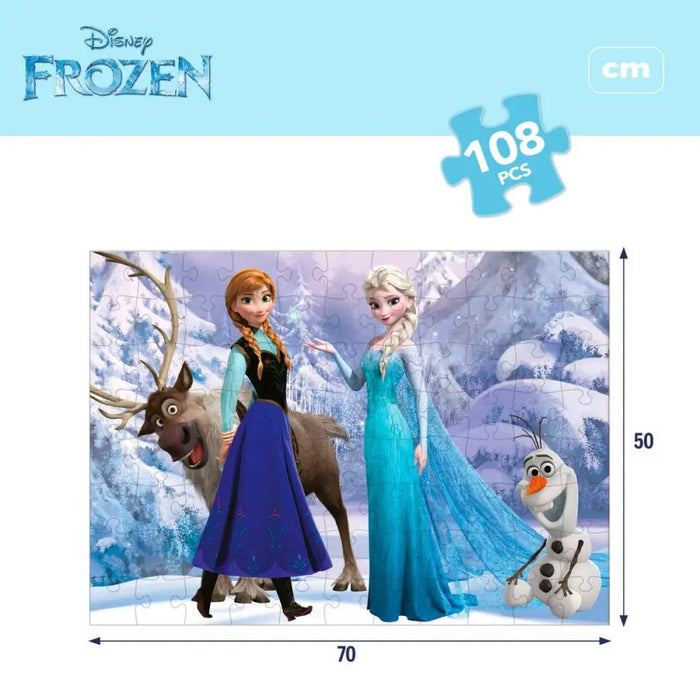 Детски Пъзел Frozen Двустранно 108 Части 70 x 1,5 x 50 cm