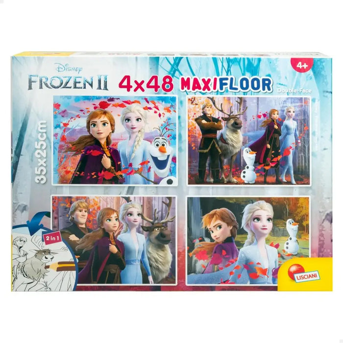 Детски Пъзел Frozen Двустранно 4 в 1 48 Части 35 x 1,5 x 25