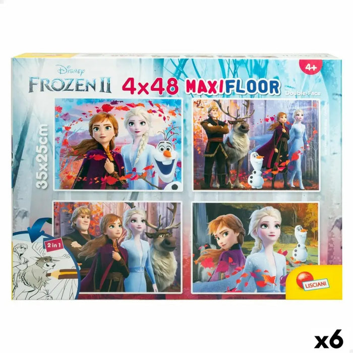 Детски Пъзел Frozen Двустранно 4 в 1 48 Части 35 x 1,5 x 25