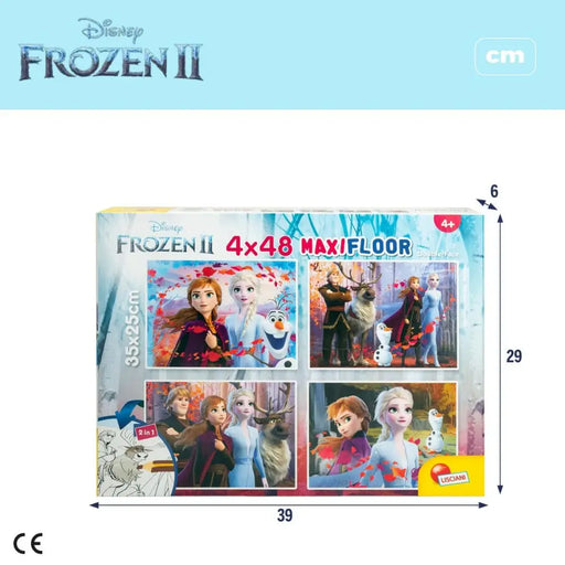 Детски Пъзел Frozen Двустранно 4 в 1 48 Части 35 x 1,5 x 25