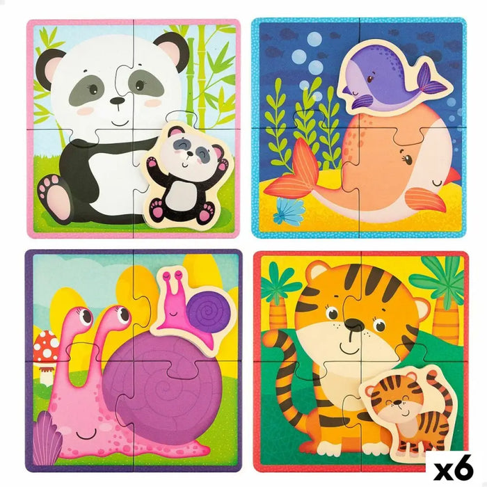 Детски Пъзел Lisciani Giochi 16 x 1 x 16 cm Животни 16