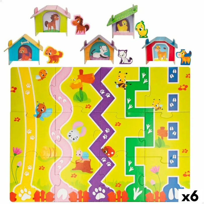 Детски Пъзел Lisciani Giochi 48 x 1 x 36 cm Ферма 12 Части