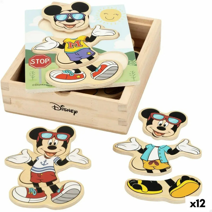 Детски Пъзел от Дърво Disney + 2 години (12 броя)