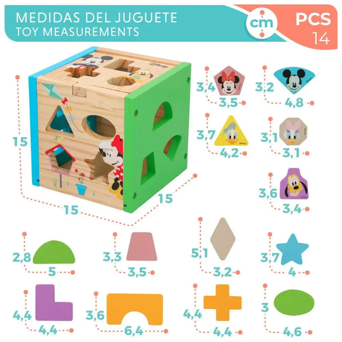Детски Пъзел от Дърво Disney 14 Части 15 x 15 x 15 cm (6