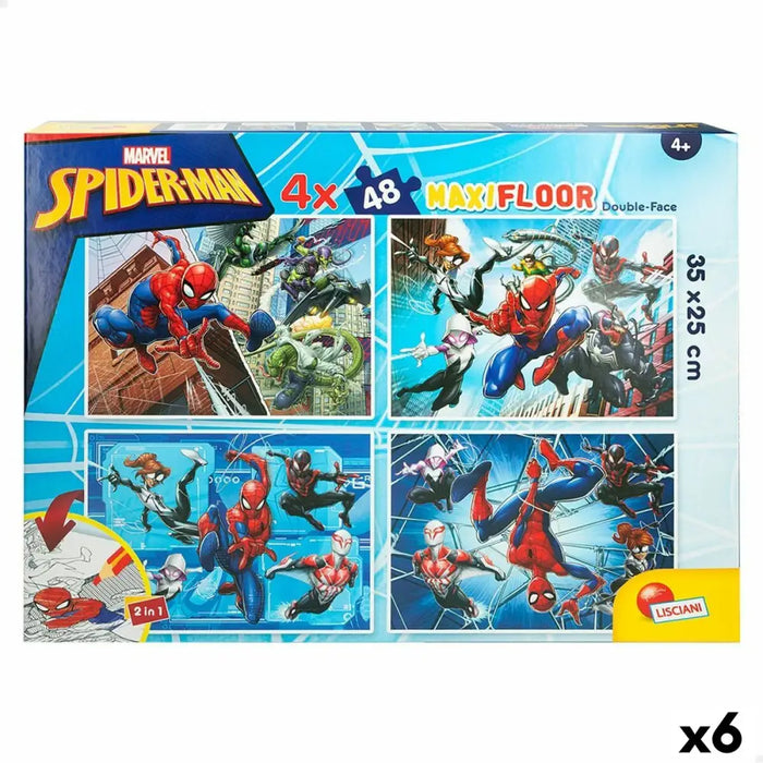 Детски Пъзел Spider-Man Двустранно 4 в 1 48 Части 35 x 1,5