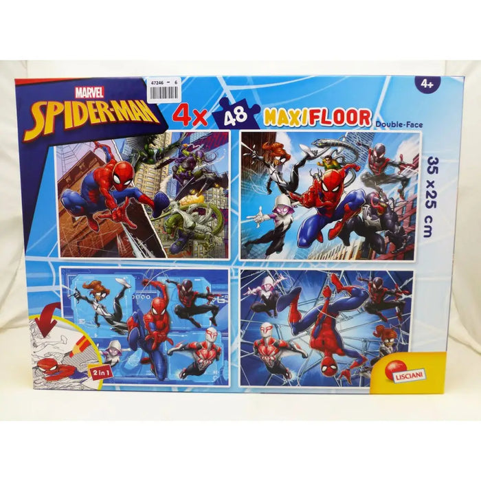 Детски Пъзел Spider-Man Двустранно 4 в 1 48 Части 35 x 1,5