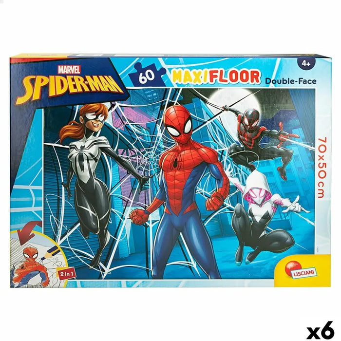 Детски Пъзел Spider-Man Двустранно 60 Части 70 x 1,5 x 50