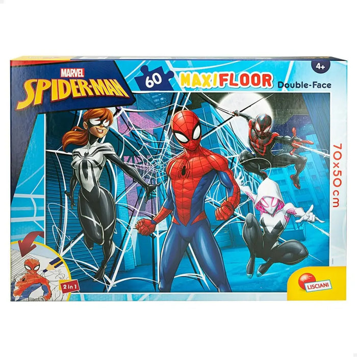 Детски Пъзел Spider-Man Двустранно 60 Части 70 x 1,5 x 50