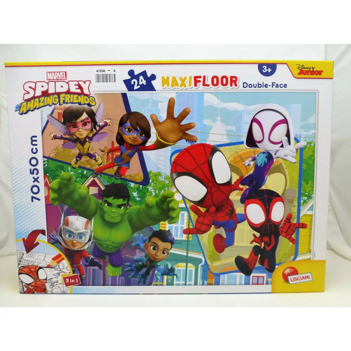 Детски Пъзел Spidey Двустранно 24 Части 70 x 1,5 x 50 cm (6