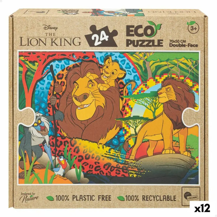 Детски Пъзел The Lion King Двустранно 24 Части 70 x 1,5 x
