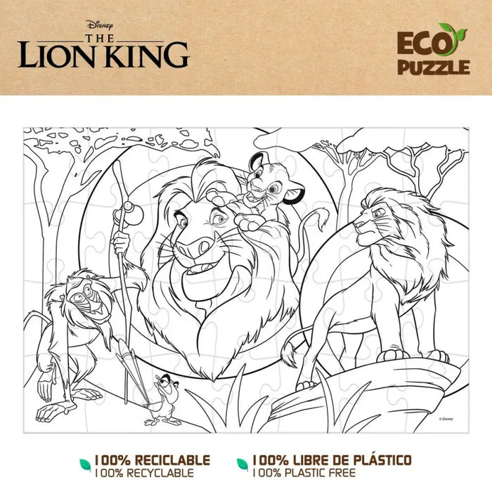 Детски Пъзел The Lion King Двустранно 24 Части 70 x 1,5 x