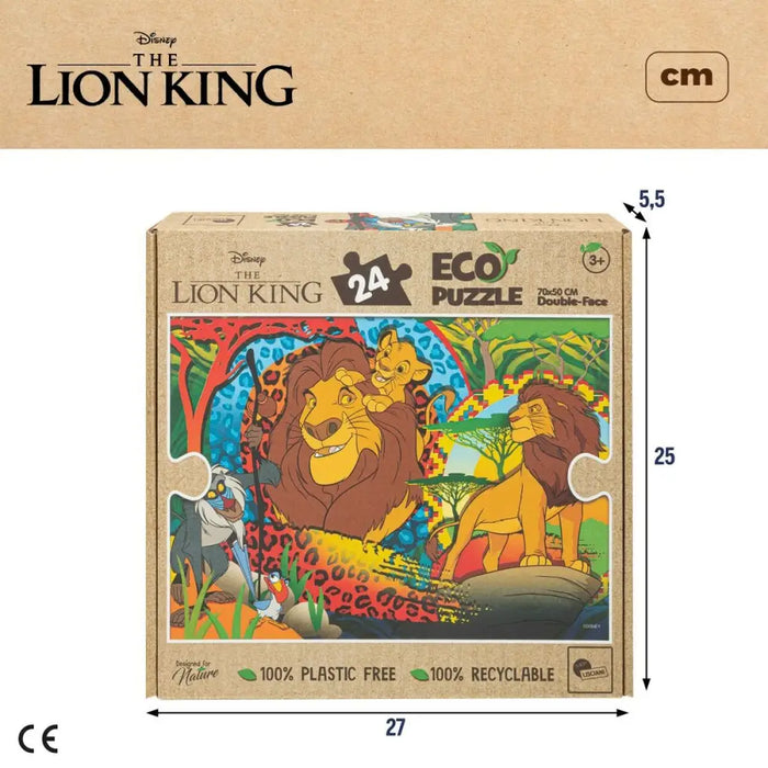 Детски Пъзел The Lion King Двустранно 24 Части 70 x 1,5 x
