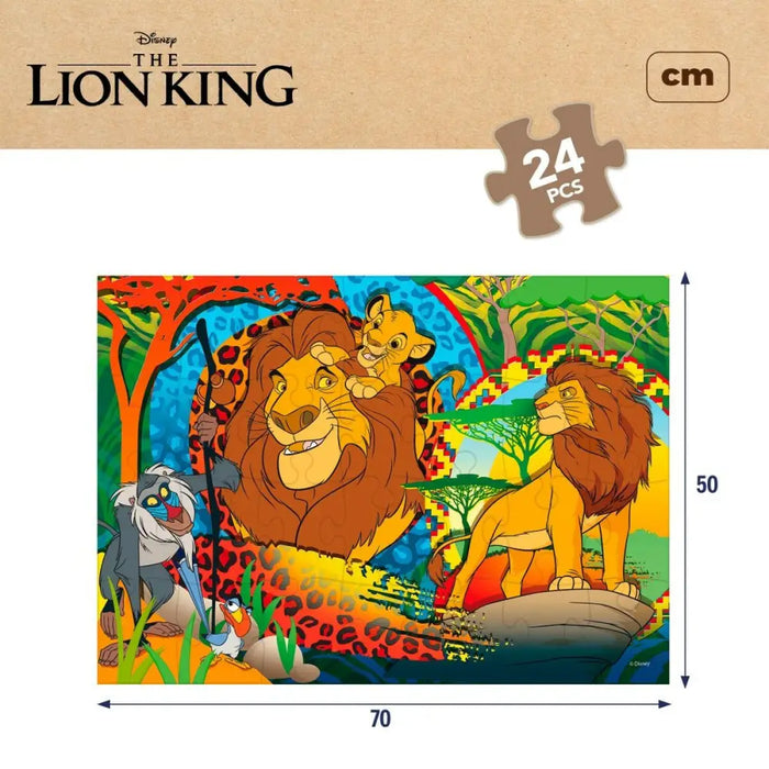 Детски Пъзел The Lion King Двустранно 24 Части 70 x 1,5 x