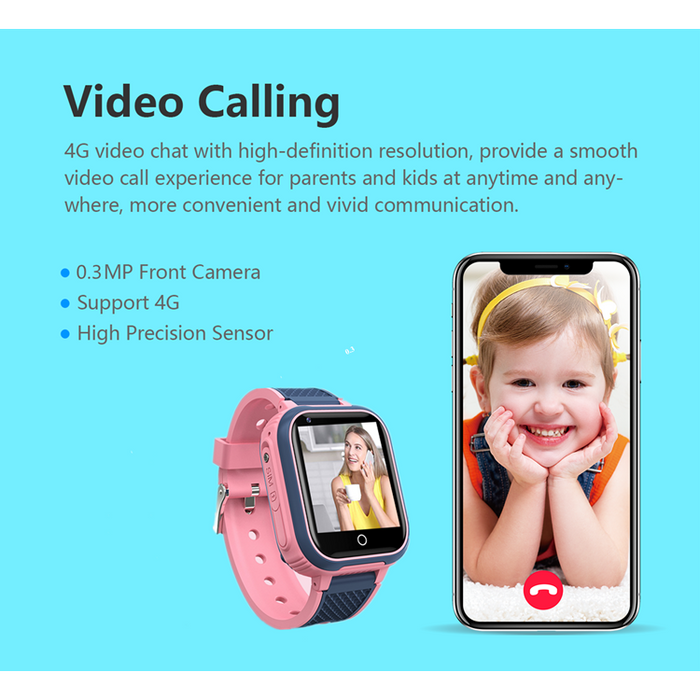 Детски смарт часовник Vektros VM22 IP67 водоустойчив 4G 