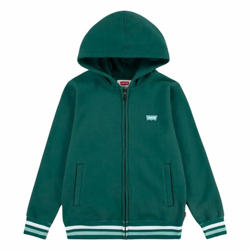 Детски суичър с качулка Levi’s Lvb Varsity Маслина