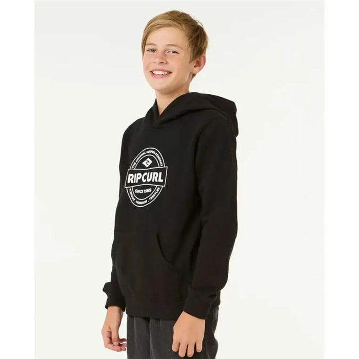 Детски суичър с качулка Rip Curl Stapler Hood Черен