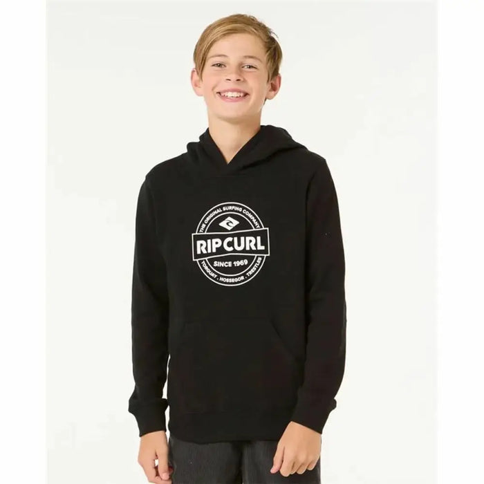 Детски суичър с качулка Rip Curl Stapler Hood Черен