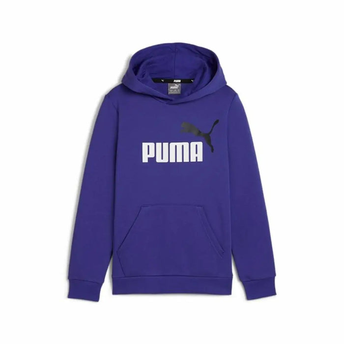Детски суичър с качулка Puma Essentials+ 2 Col Big Logo Син