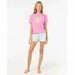 Детски Тениска с къс ръкав Rip Curl Island Surf Crop Розов