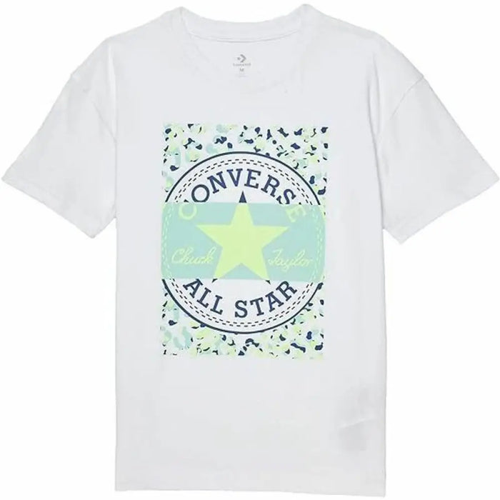 Детски Тениска с къс ръкав Converse Boyfriend Graphicrt Бял