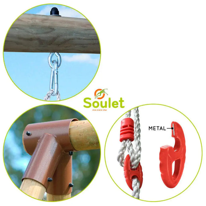 ДЕТСКИ ЦЕНТЪР С 2 ЛЮЛКИ И ВЪЖЕНА СТЪЛБА SOULET TONKA