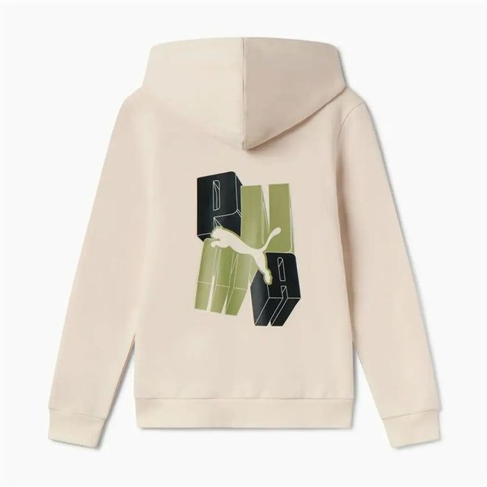 Детско яке Puma Essentials+ Graphic Hoodie Fz Бежов