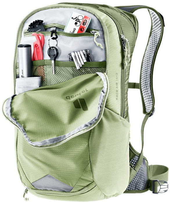 Велосипедна раница - Deuter Race Air 14+3 (Минерална/Грове)