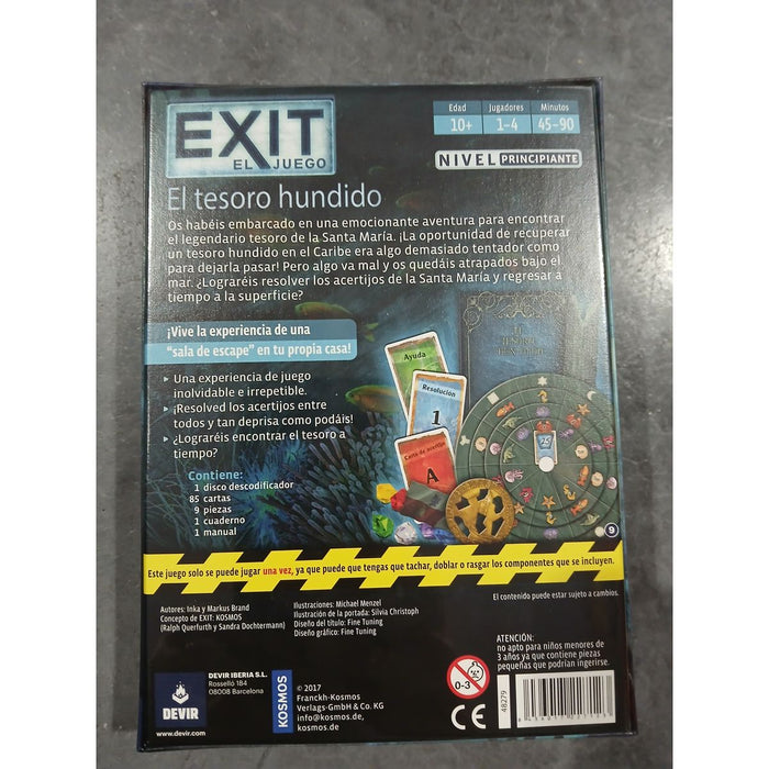 Настолна игра Exit El Tesoro Hundido Devir (ES)