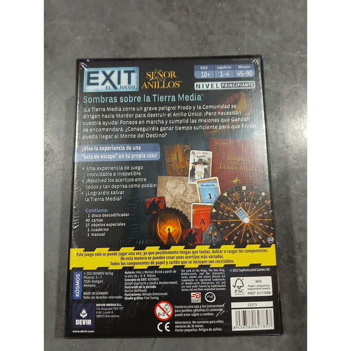 Настолна игра Devir Exit El señor de los anillos ES