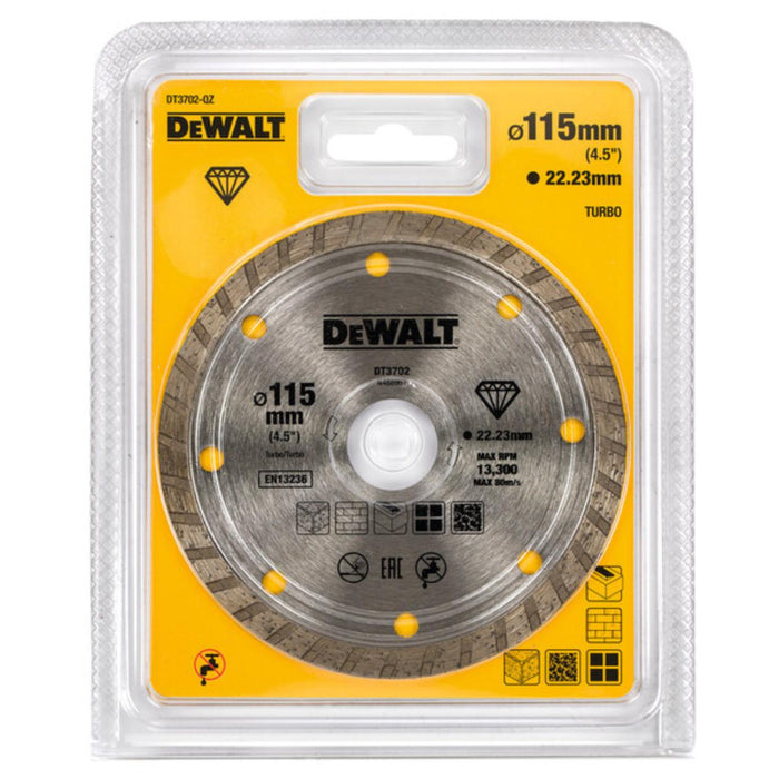 ДИСК ДИАМAНТЕН TURBO 115MM DEWALT