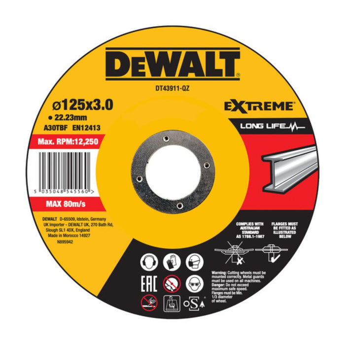 ДИСК ЗА МЕТАЛ Ф125Х3.0ММ DEWALT