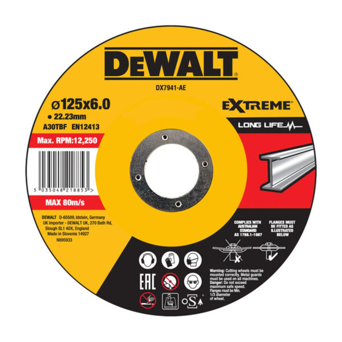 ДИСК ЗА МЕТАЛ Ф125Х6.0ММ DEWALT