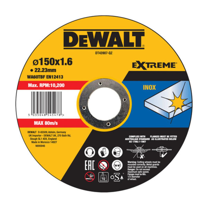 ДИСК ЗА ИНОКС Ф150Х1.6ММ DEWALT