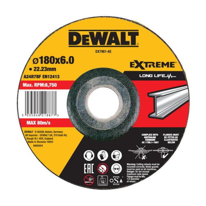 ДИСК ЗА МЕТАЛ Ф180Х6.0ММ DEWALT