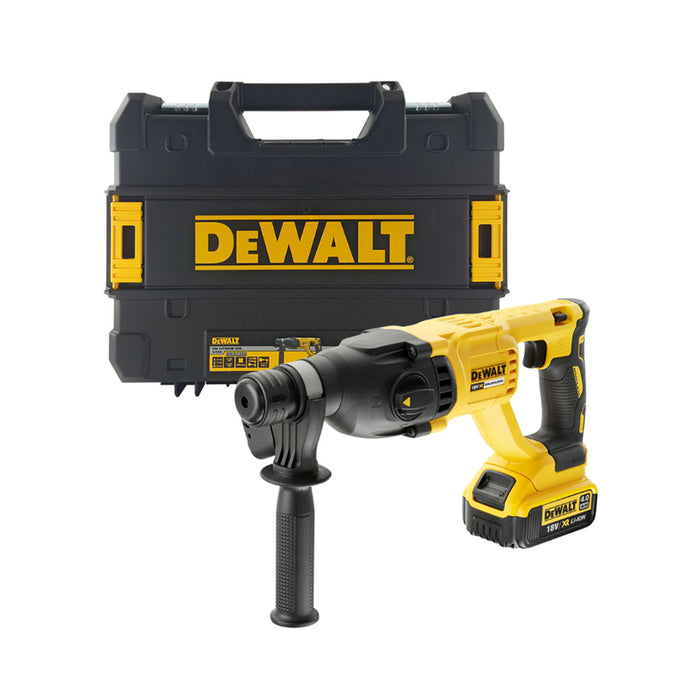 АКУМУЛАТОРЕН БЕЗЧЕТКОВ ПЕРФОРАТОР DEWALT DCH133M1-QW 18 V, 2.60 J, SDS PLUS, БРОЙ БАТЕРИИ 1, 4.00 Ah, КУФАР