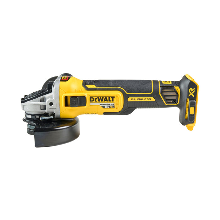 АКУМУЛАТОРЕН БЕЗЧЕТКОВ ЪГЛОШЛАЙФ DEWALT DCG405N-XJ 18 V, БЕЗ БАТЕРИЯ И ЗАРЯДНО, 125 мм