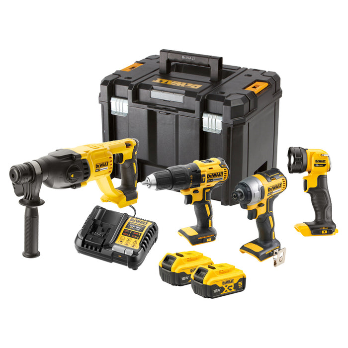 АКУМУЛАТОРЕН БЕЗЧЕТКОВ КОМПЛЕКТ DEWALT DCK440P2T-QW 18 V, БРОЙ БАТЕРИИ 2, 5.00 Ah, КУФАР