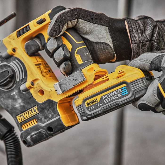 АКУМУЛАТОРЕН БЕЗЧЕТКОВ ПЕРФОРАТОР DEWALT DCH273H2T-QW 18 V, 2.10 J, БРОЙ БАТЕРИИ 2, 5.00 Ah, КУФАР
