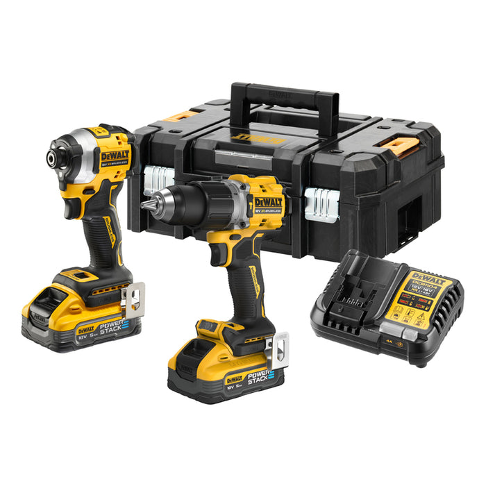АКУМУЛАТОРЕН БЕЗЧЕТКОВ КОМПЛЕКТ DEWALT DCK2050H2T-QW 18 V, БРОЙ БАТЕРИИ 2, 5.00 Ah, КУФАР